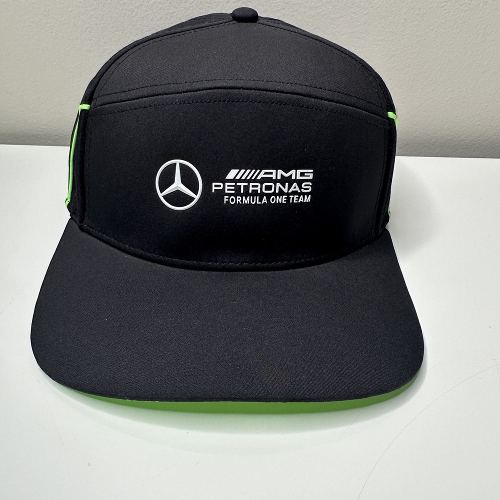 PUMA Mercedes AMG Petronas Hat Cap Snap Back Men One Size Black Green Racing